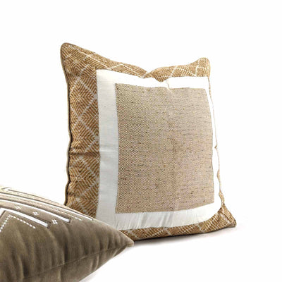 Phulkari Natural 'Euro' Cushion XL 25"