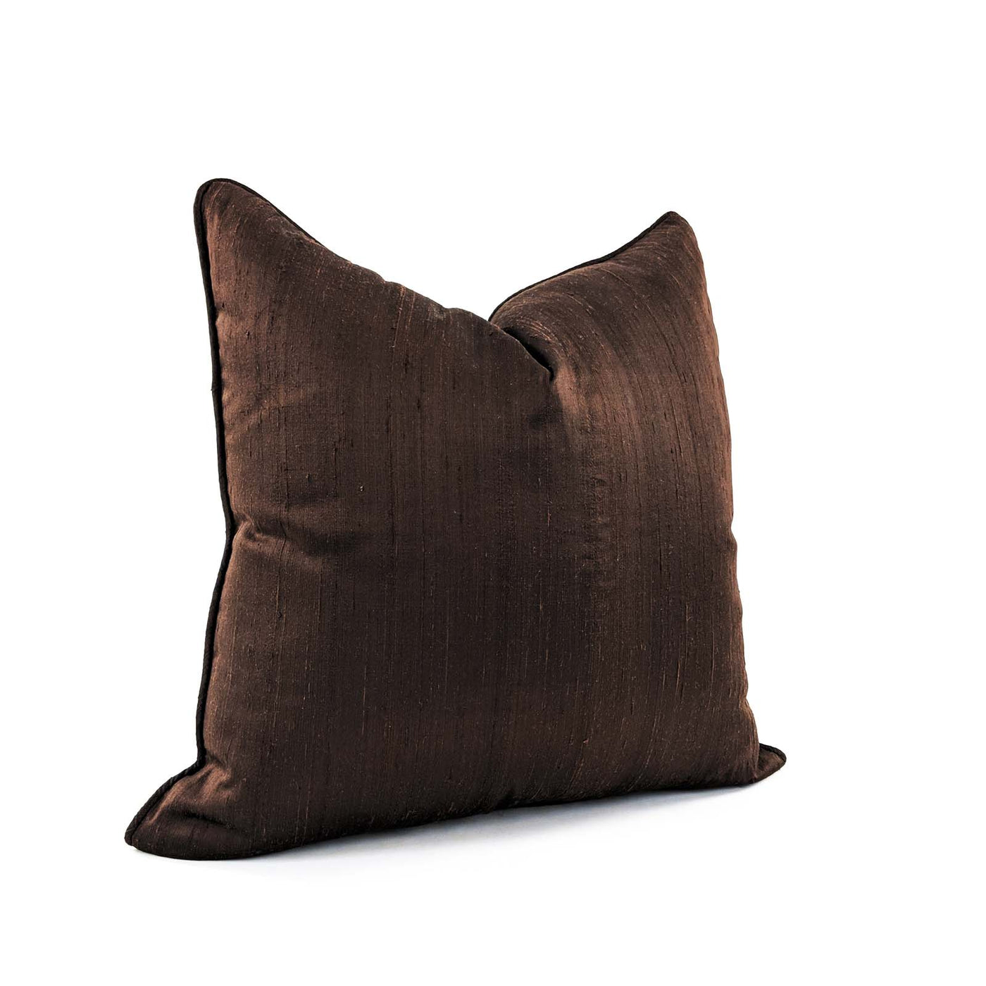 Dupion Chocolate Cushion Large 21"
