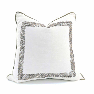 The Fort collection brings a restoration flavor to these luxury products with hand dabka work, french knots and unifinished borderlines