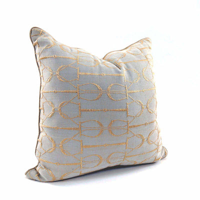 Horsebit Greige Cushion Medium 18"