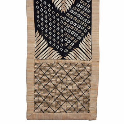 The Phulkari tradition of Punjab, presented in a modern palette in an ageless geometric layout