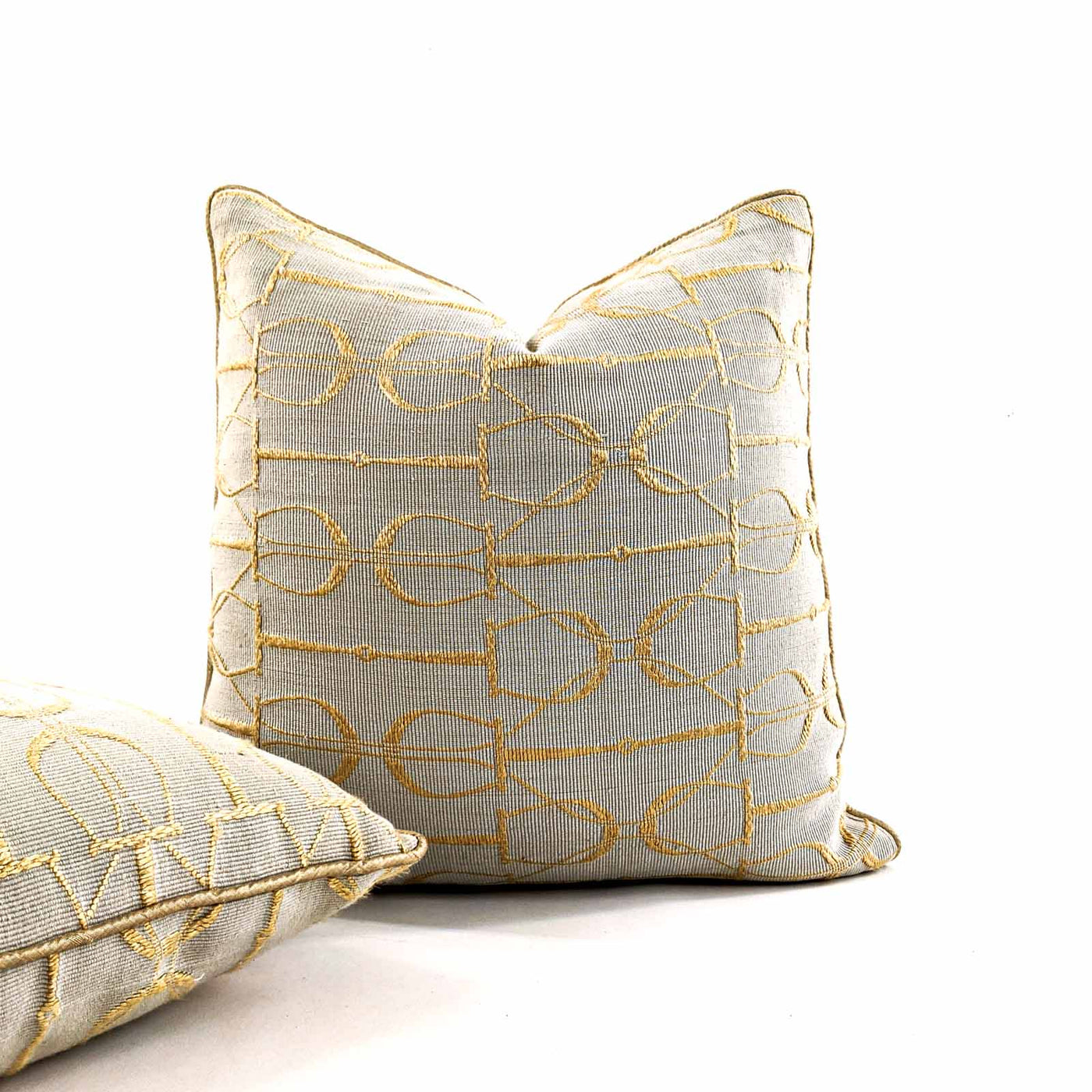 Horsebit Greige Cushion Medium 18"