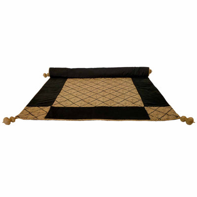 Phulkari Black Patch Throw Medium 36"