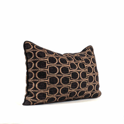 Equestrian Black HorseBit Weave Bolster Medium 14"