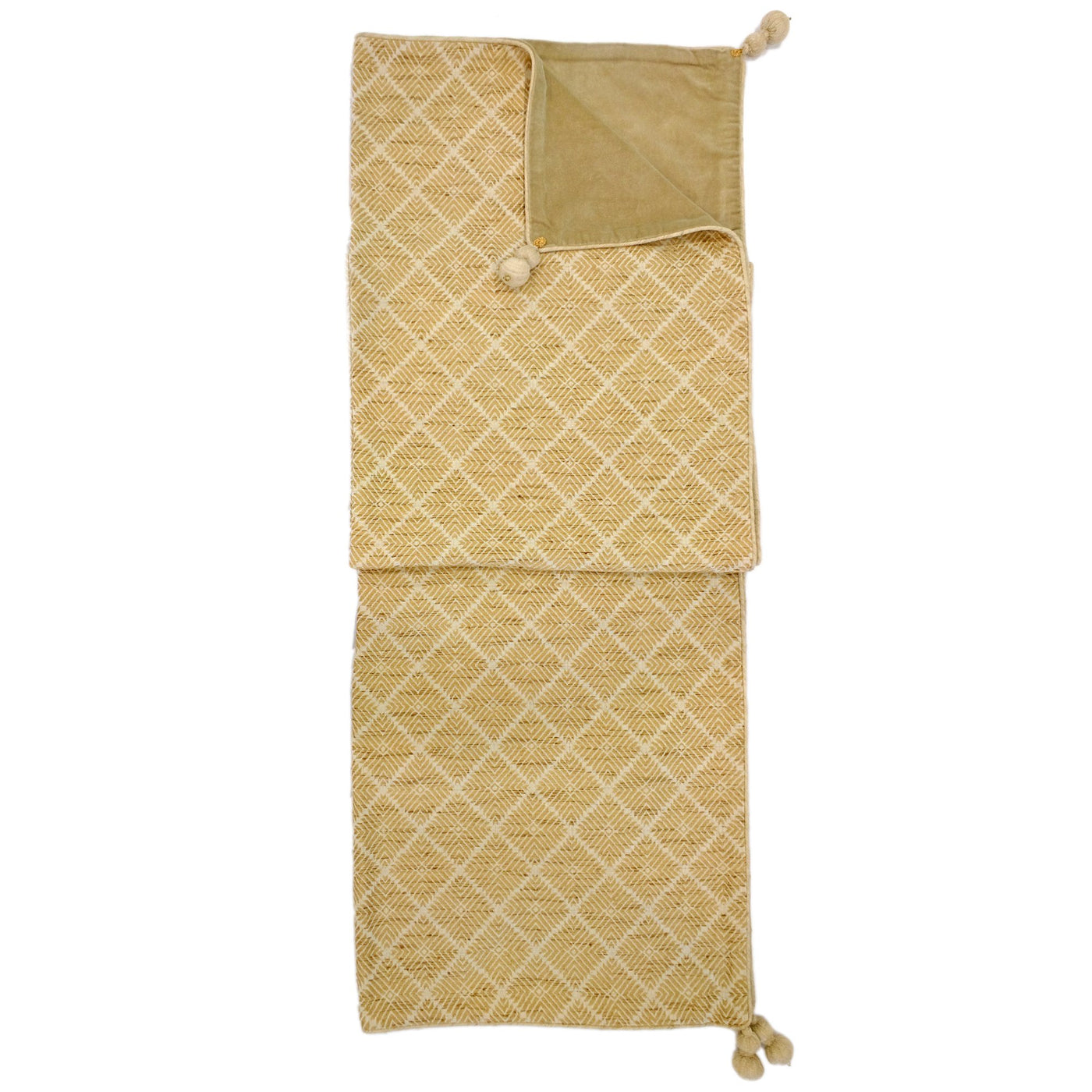 Phulkari Natural Throw & Bed Sash Large 42"