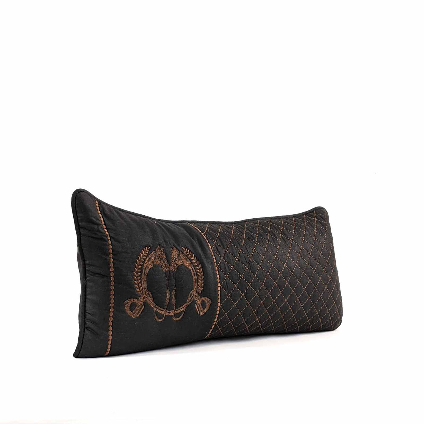 Equestrian Crest Lumbar Olive Medium 09"