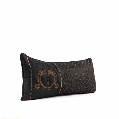 Equestrian Crest Lumbar Olive Medium 09"