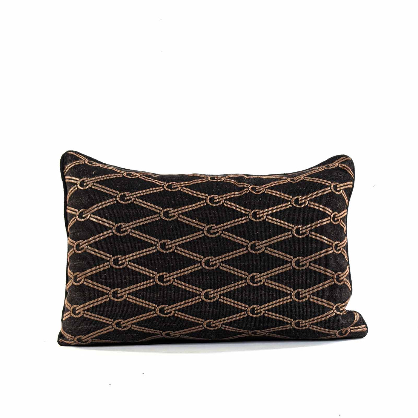 A bold weave, the metal horsebit, hand quilting and leather accents bring Equestrian Lifestyle effortlessly into the living area