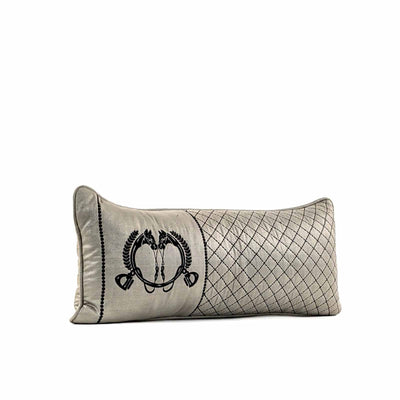Equestrian Crest Lumbar Gunmetal Medium 09"