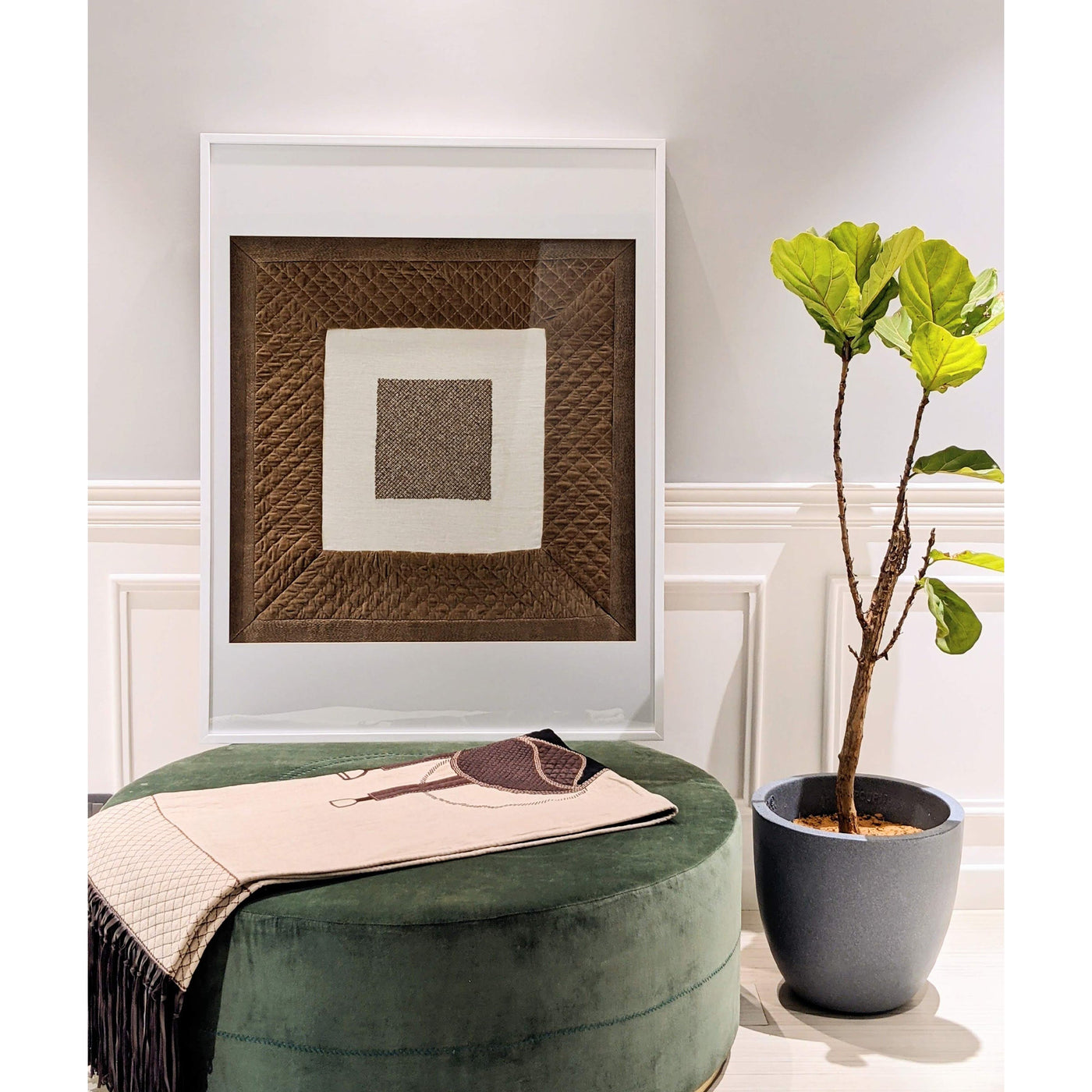 The XL Textile Art Collection by BH is focused on the best handcrafting for a statement piece. Our boxed frames have 3 dimensional depth and quality glass to preserve your artwork for years to come. 