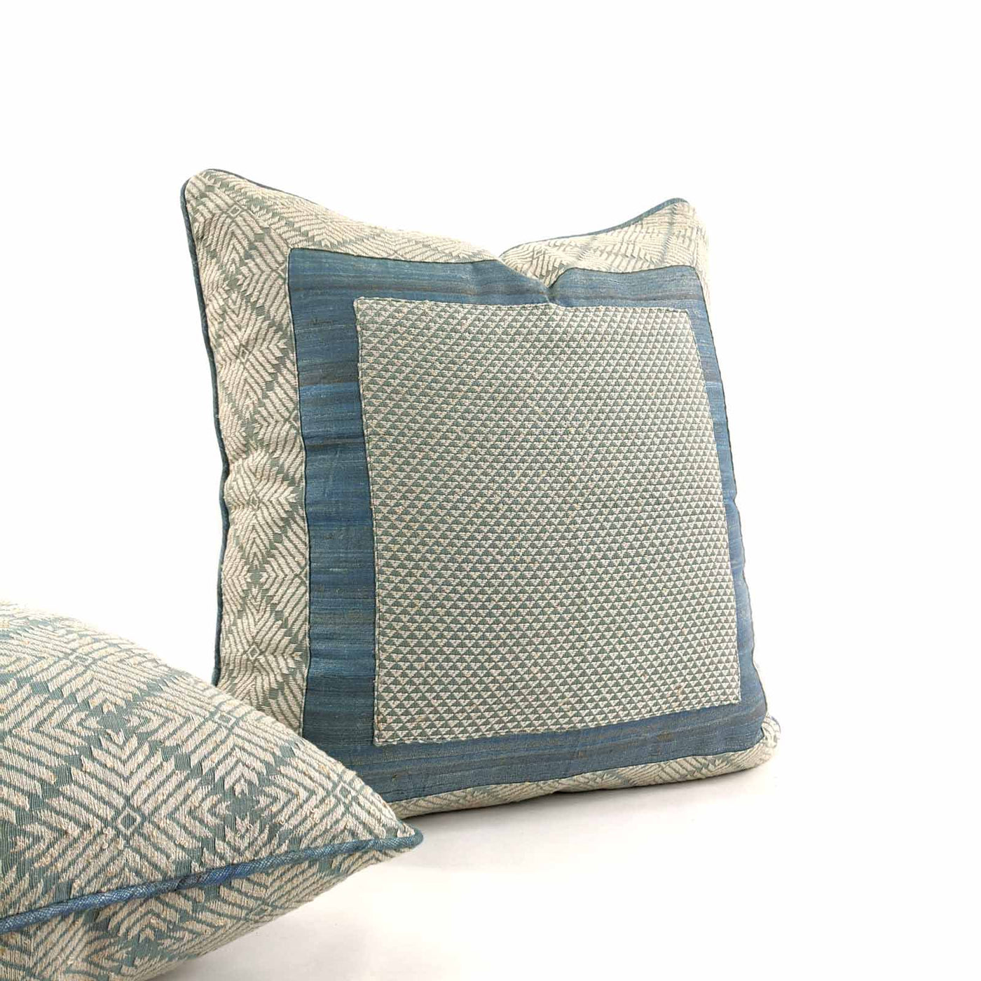 Phulkari Ice Blue  Euro Cushion XL 25"