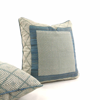 Phulkari Ice Blue  Euro Cushion XL 25"