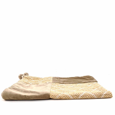 Phulkari Natural Patch Throw Medium 36"