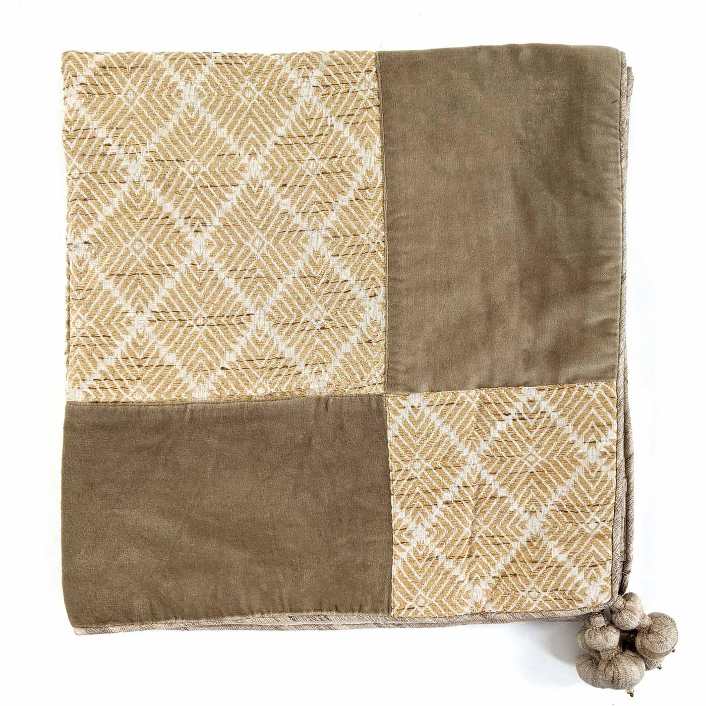 The Phulkari tradition of Punjab, presented in a modern palette in an ageless geometric layout. Coming from the northern region of India known for its farming and vibrant culture, Phulkari is a rural tradition of handwork that is inspired by flowers.

The Phulkari Collection has been a classic of Bandhini Home since its first interpretation in 1988. Since then, the collection has evolved numerous times - What has remained is its iconic look of rustic elegance.