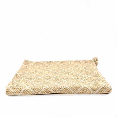 Phulkari Natural Throw & Bed Sash Large 42"