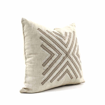 Phulkari Natural Cushion Medium 18"