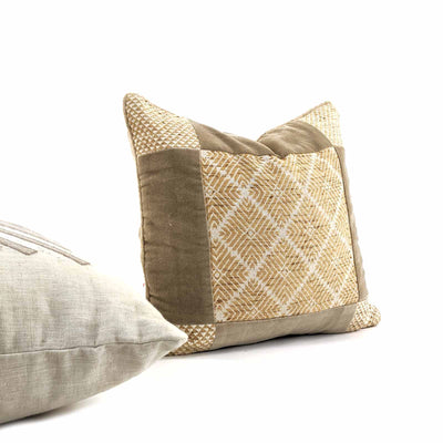 Phulkari Natural Cushion Medium 18"