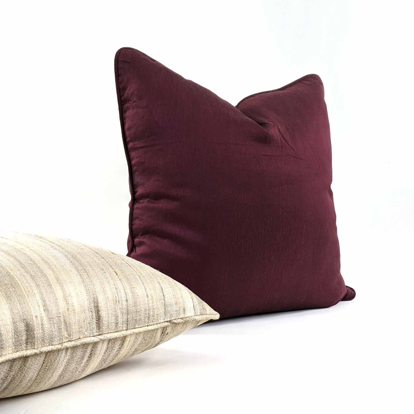 Poly Dupion Burgundy Cushion Large 21"