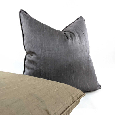 Dupion Gunmetal Medium 18"
