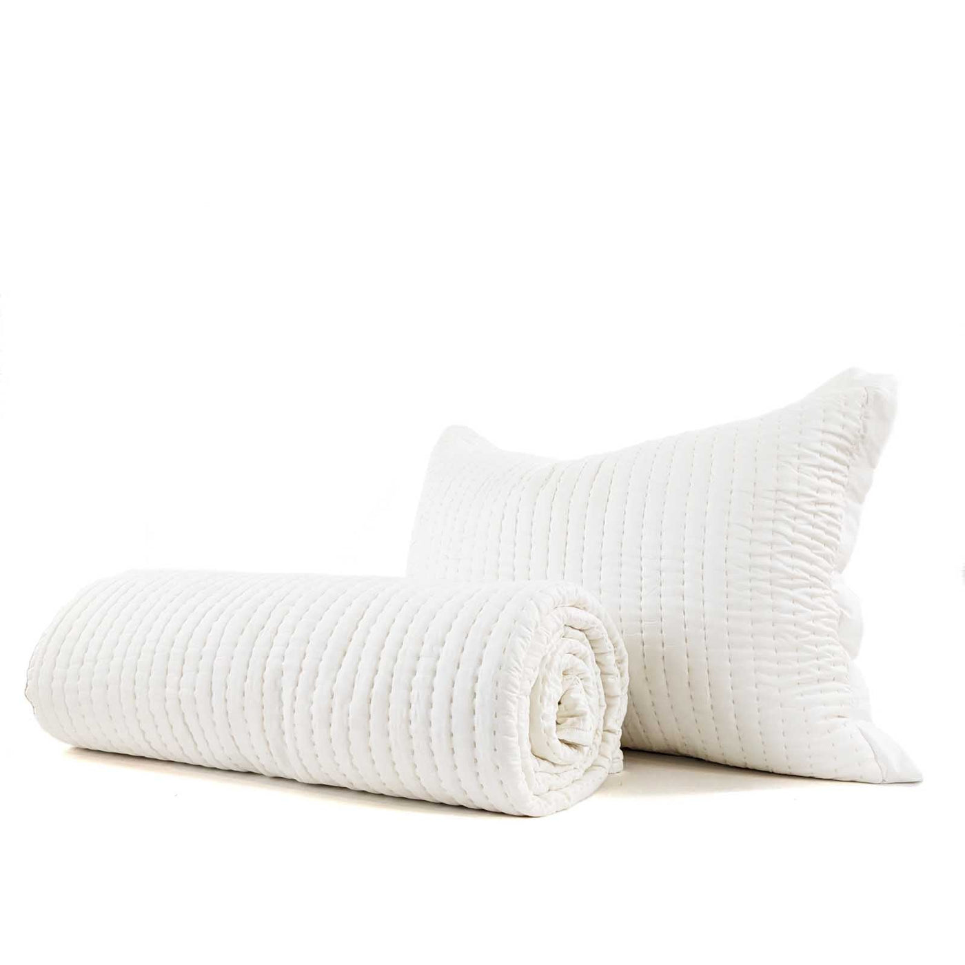 Gudri Ivory Bedspread with 2 Shams Large 108"