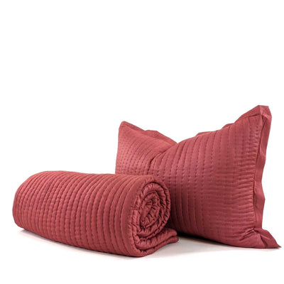Gudri Pink Bedspread with 2 Shams Large 96"