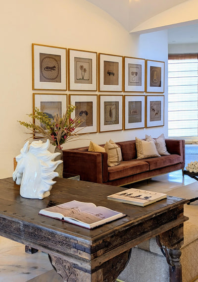 Art - Palms Linen Fine Natural 28"
